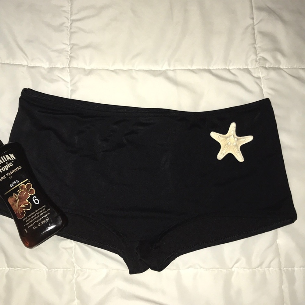 Victoria’s Secret Black boy short swim bottom M